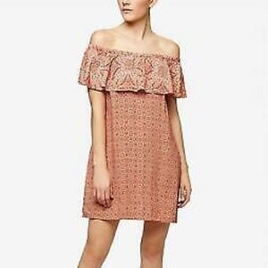 Sanctuary Off the Shoulder Printed Mini Dress M